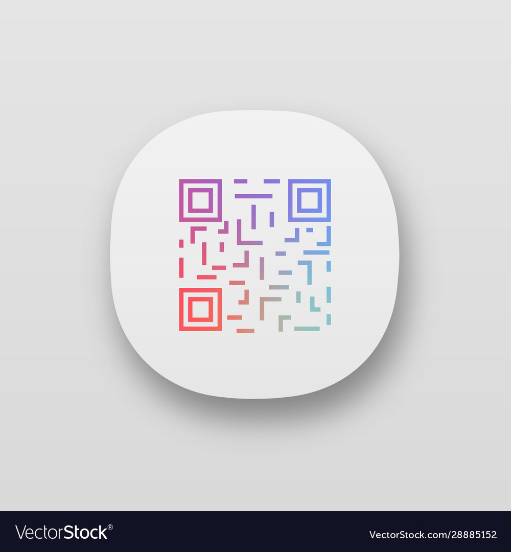 Qr code app icon Royalty Free Vector Image - VectorStock