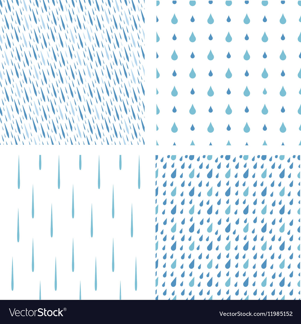 Rain drops pattern set