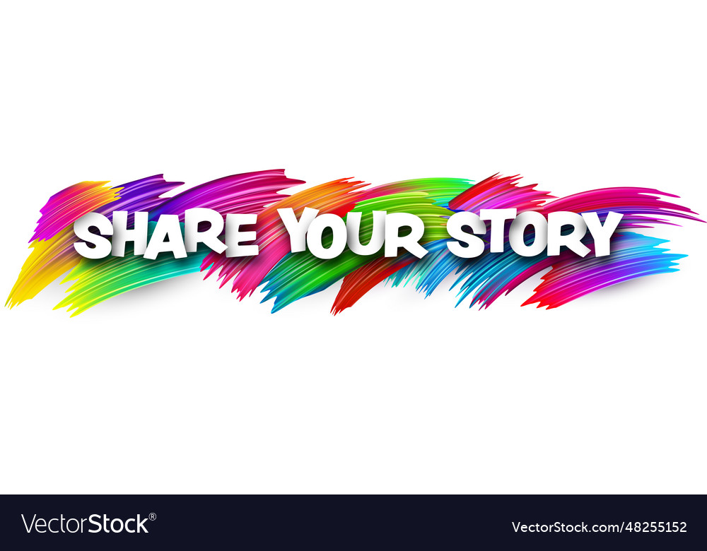 Share your story paper word sign with colorful