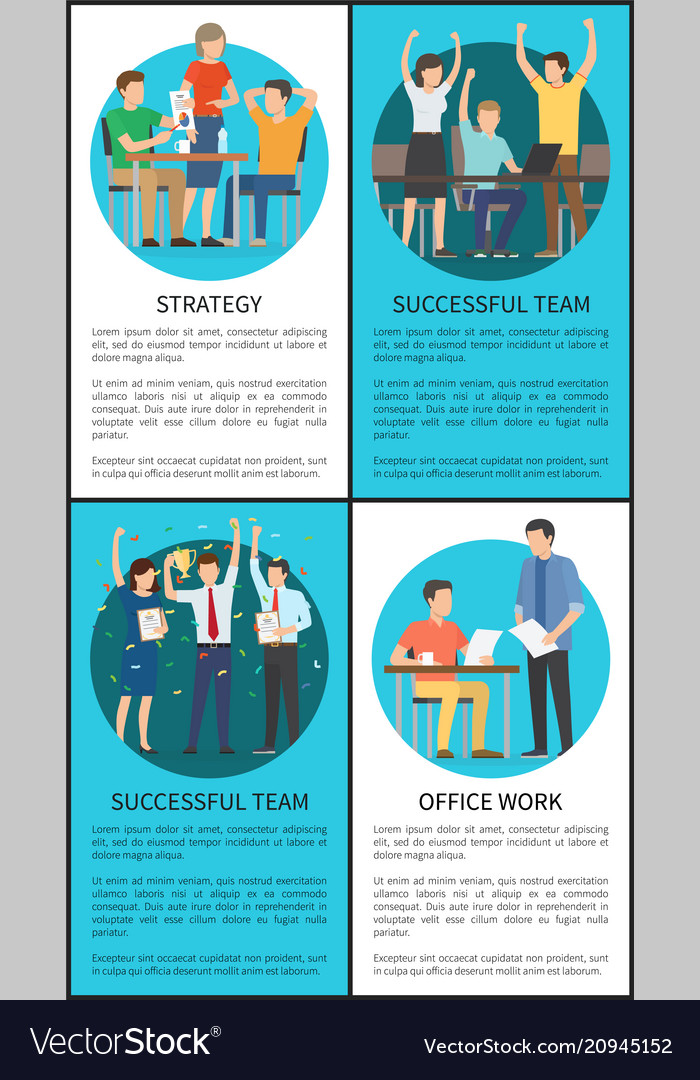 Strategy and successful team Royalty Free Vector Image