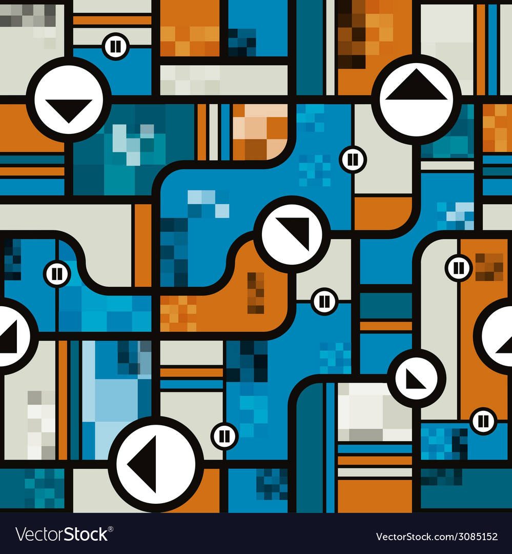 Techno style seamless background Royalty Free Vector Image