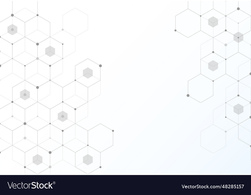 Abstract hexagonal molecular structures