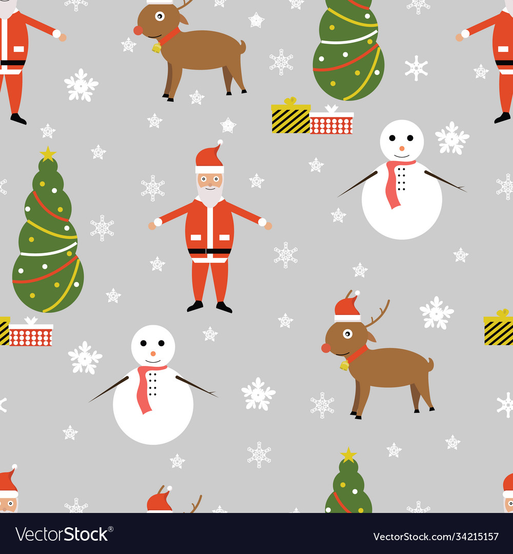 Christmas seamless pattern vector image Christmas seamless pattern