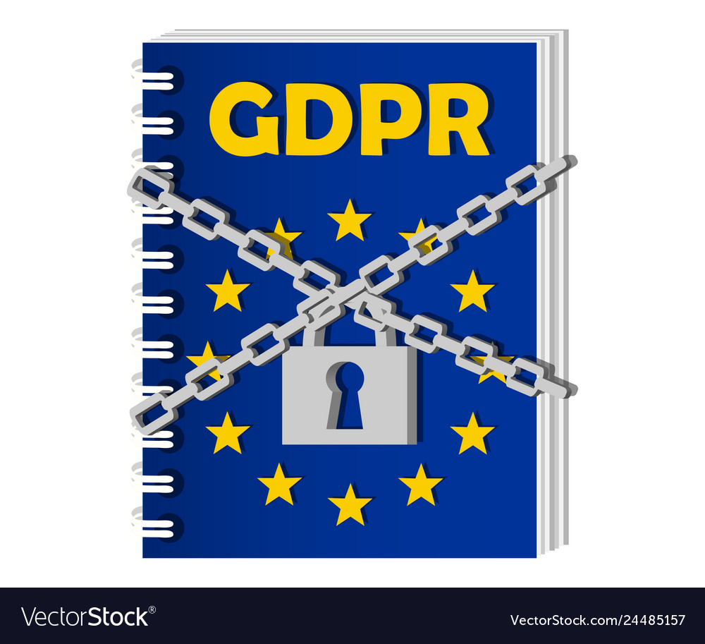 Gdpr concept data protection lock locked