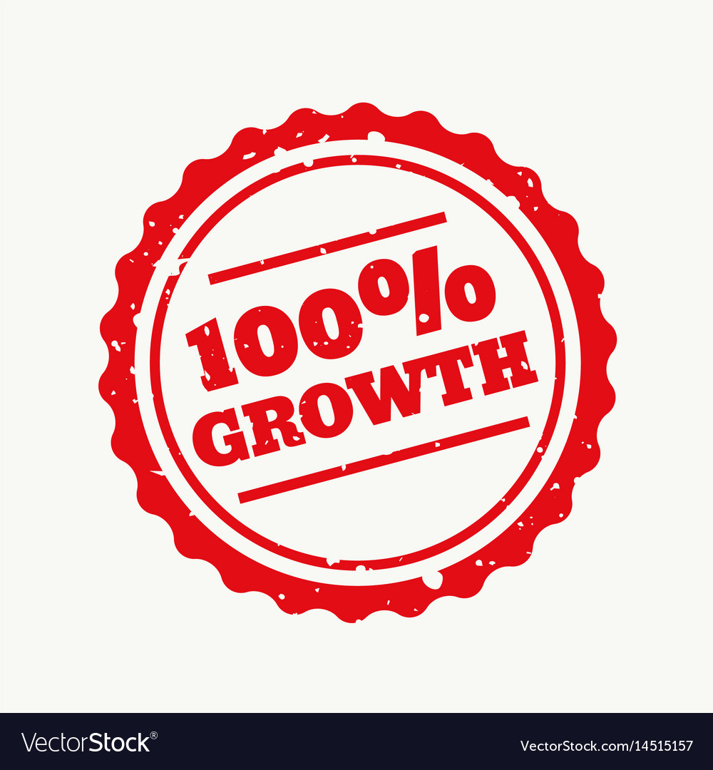 Growth stamp in red