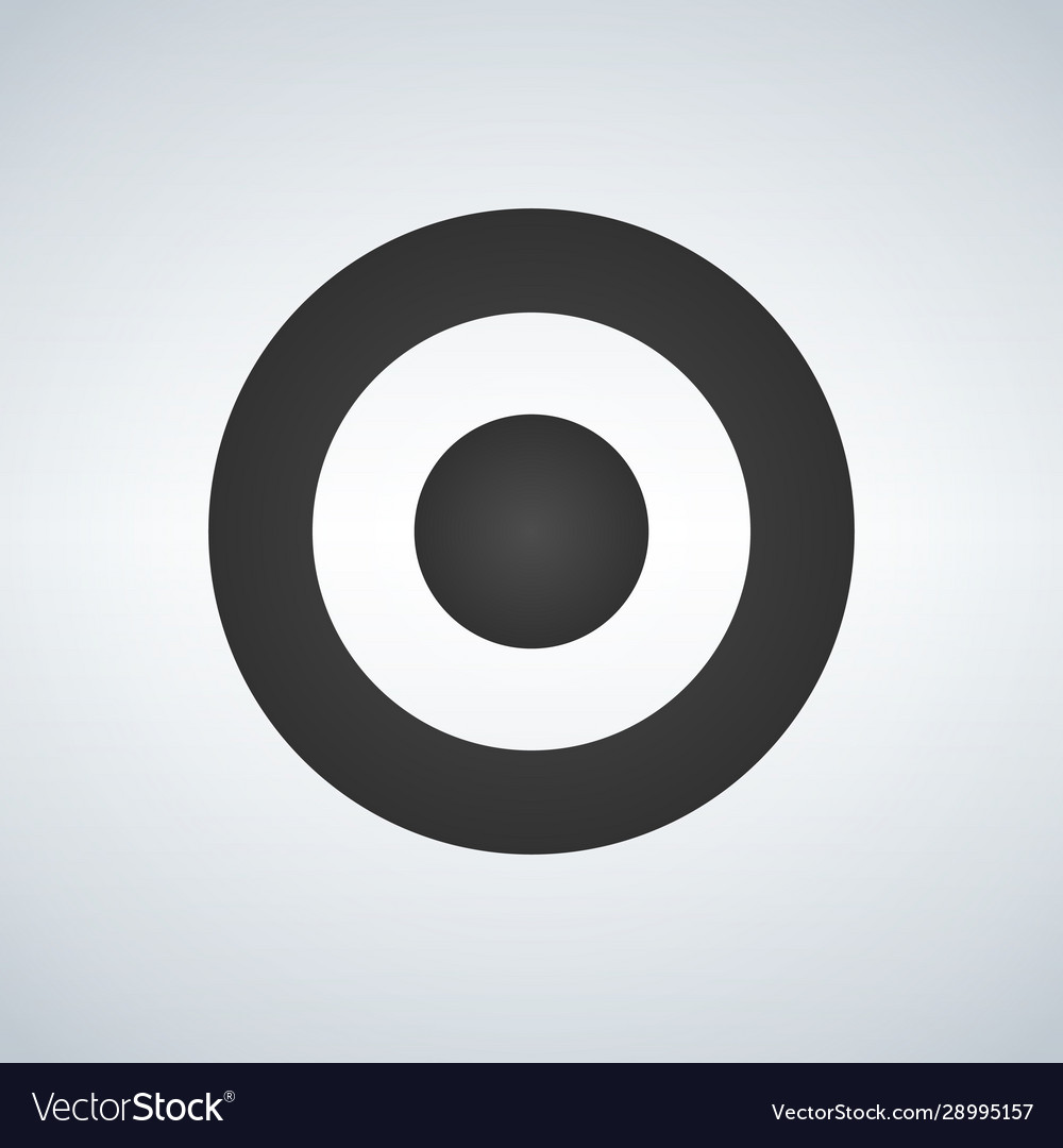 Target aim icon circle symbol isolated Royalty Free Vector