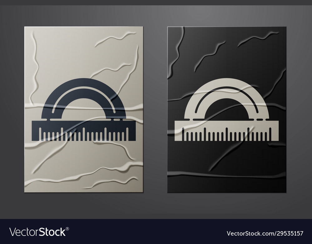 White protractor grid for measuring degrees icon vector image White protractor grid for measuring degrees icon