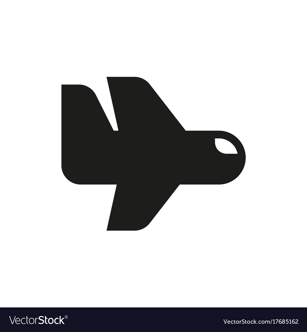 Airplane icon on white background