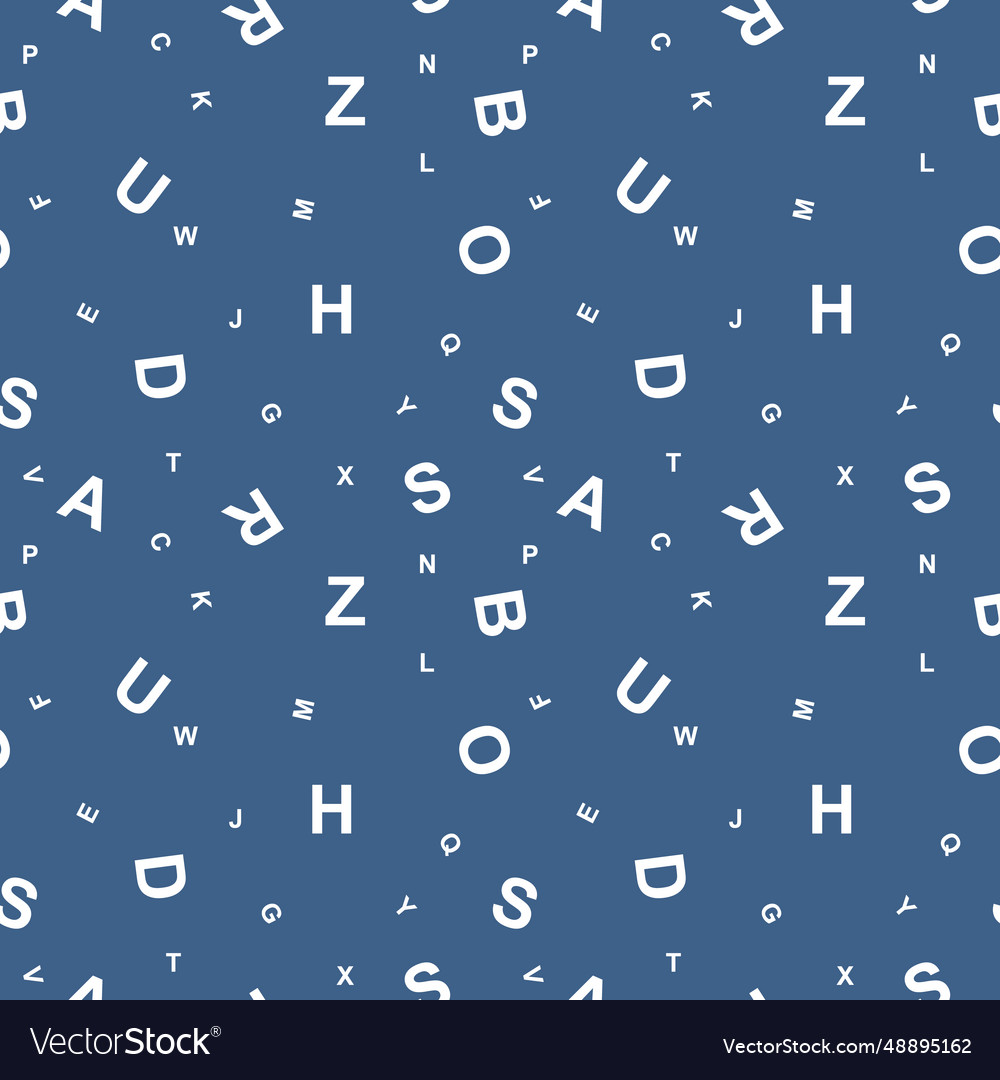 Alphabet with letters seamless pattern Royalty Free Vector