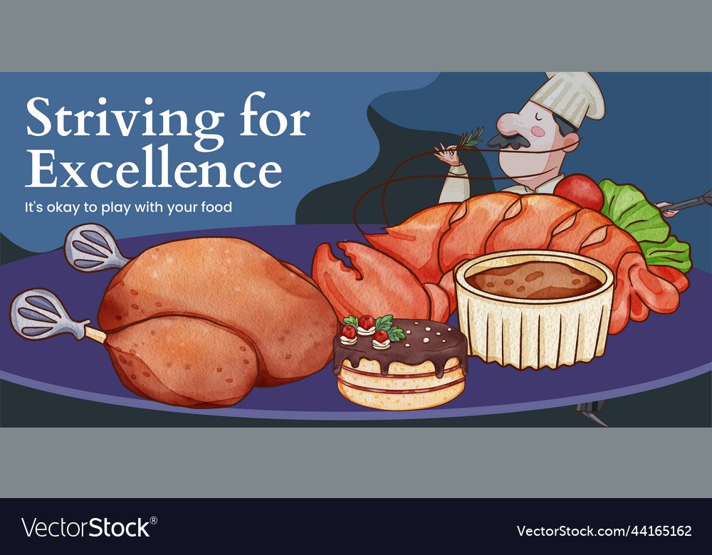 Blog header template with chef day