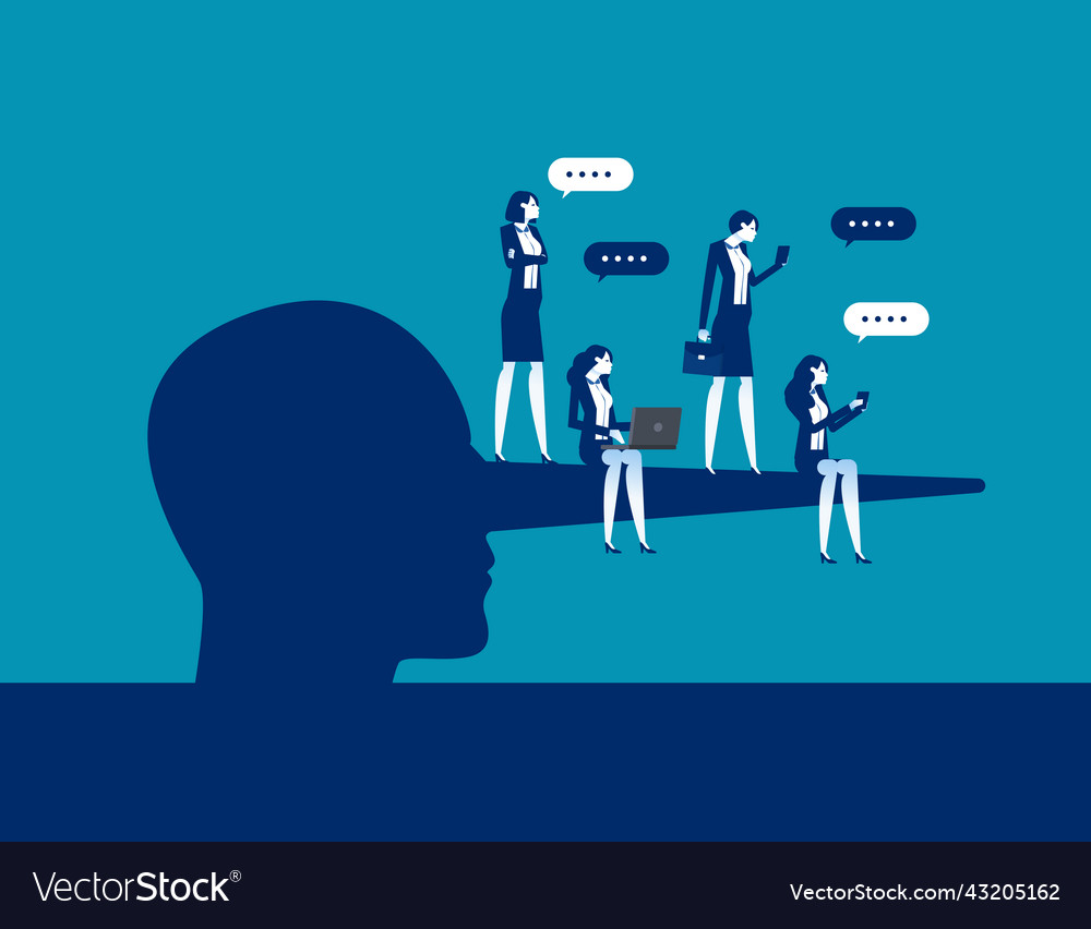 Business and deception concept Royalty Free Vector Image