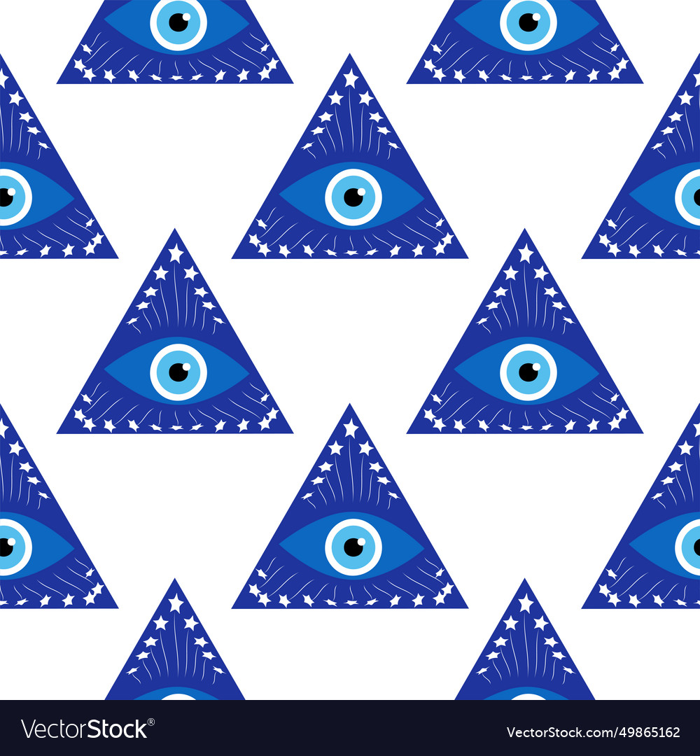 Evil eye magic seamless pattern symbol Royalty Free Vector