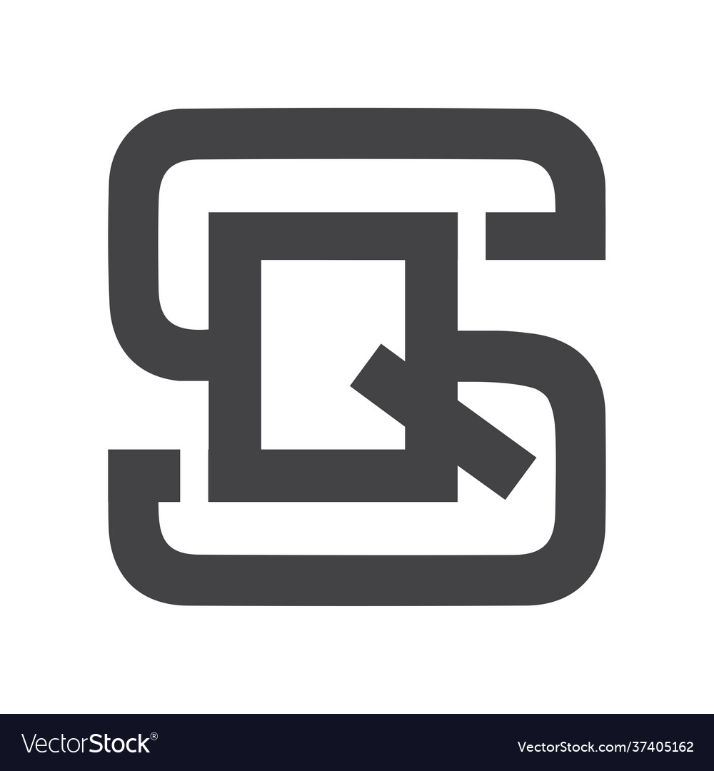 Initial letter qs logo or sq design