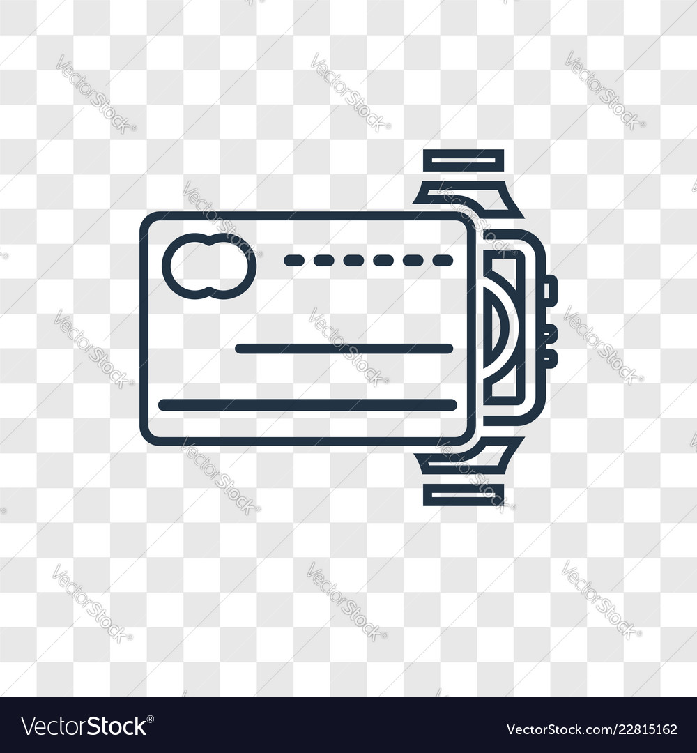 Payment method concept linear icon isolated vector image Payment method concept linear icon isolated