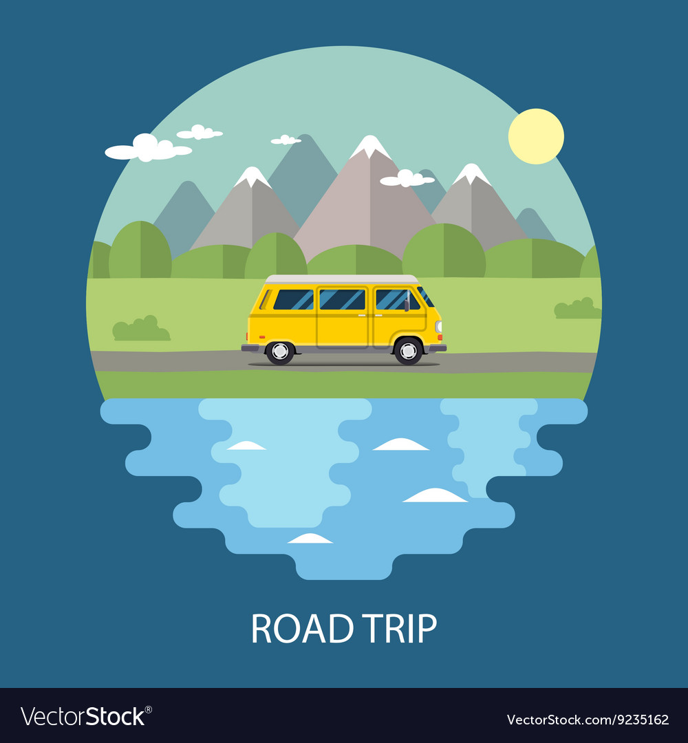 Road Trip Flat Design