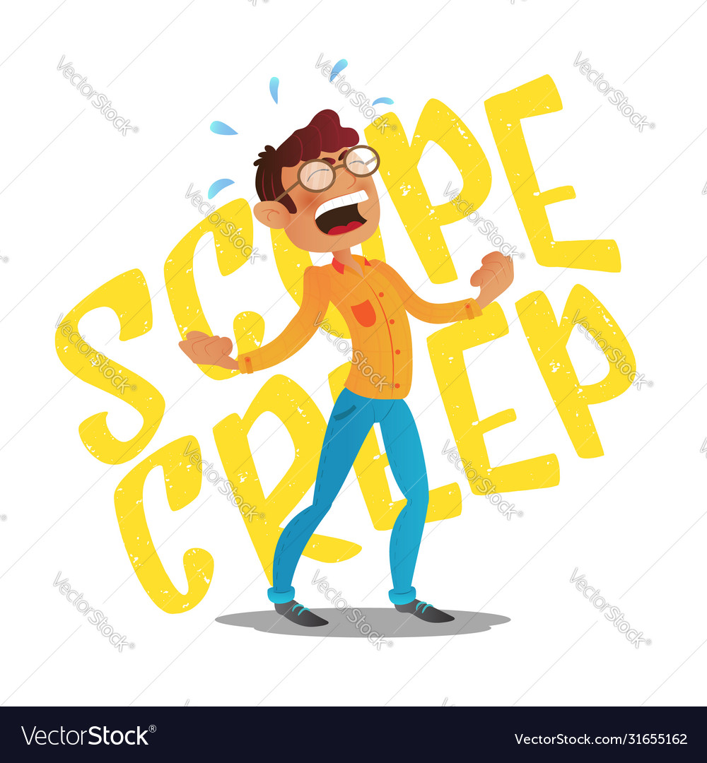 Scope creep inscription funny conceptual business Vector Image