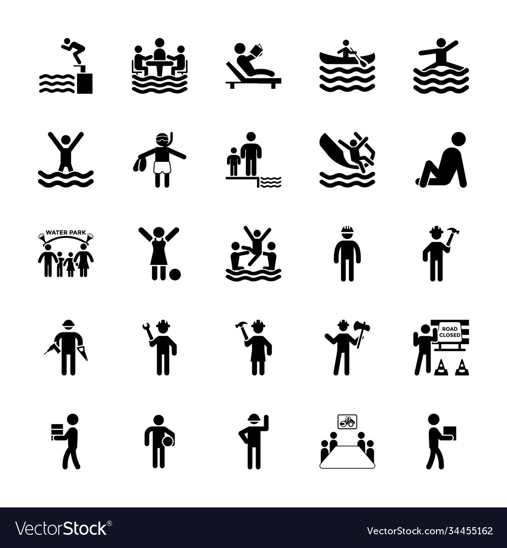 Set beach and basketball pictograms Royalty Free Vector