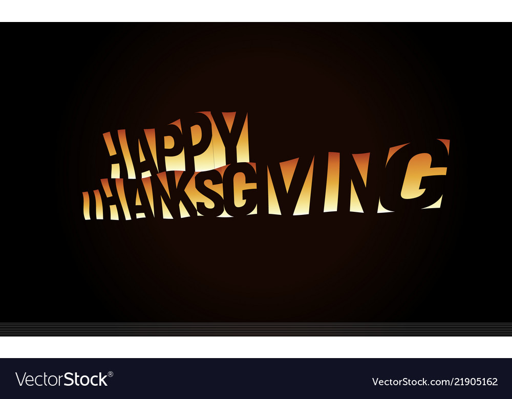 Thanksgiving Tag Text Banner orange auf schwarz