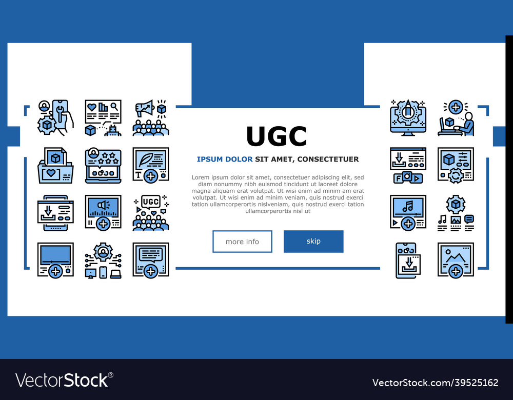 User generated content landing header vector image User generated content landing header