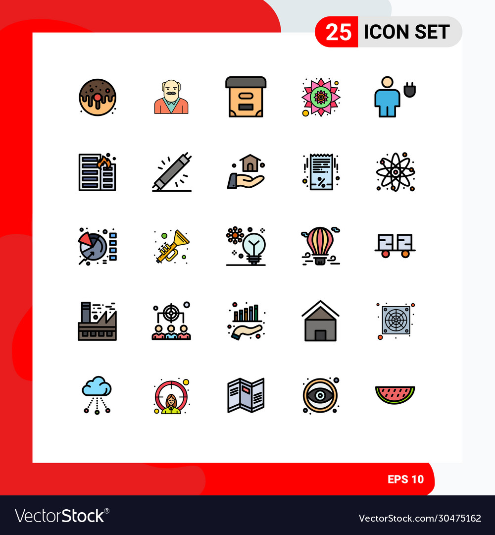 User interface pack 25 basic filled line flat