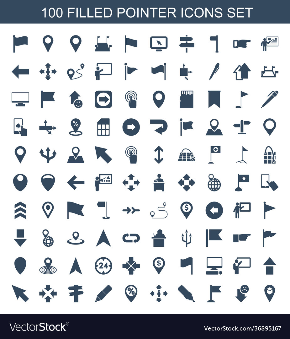 100 pointer icons