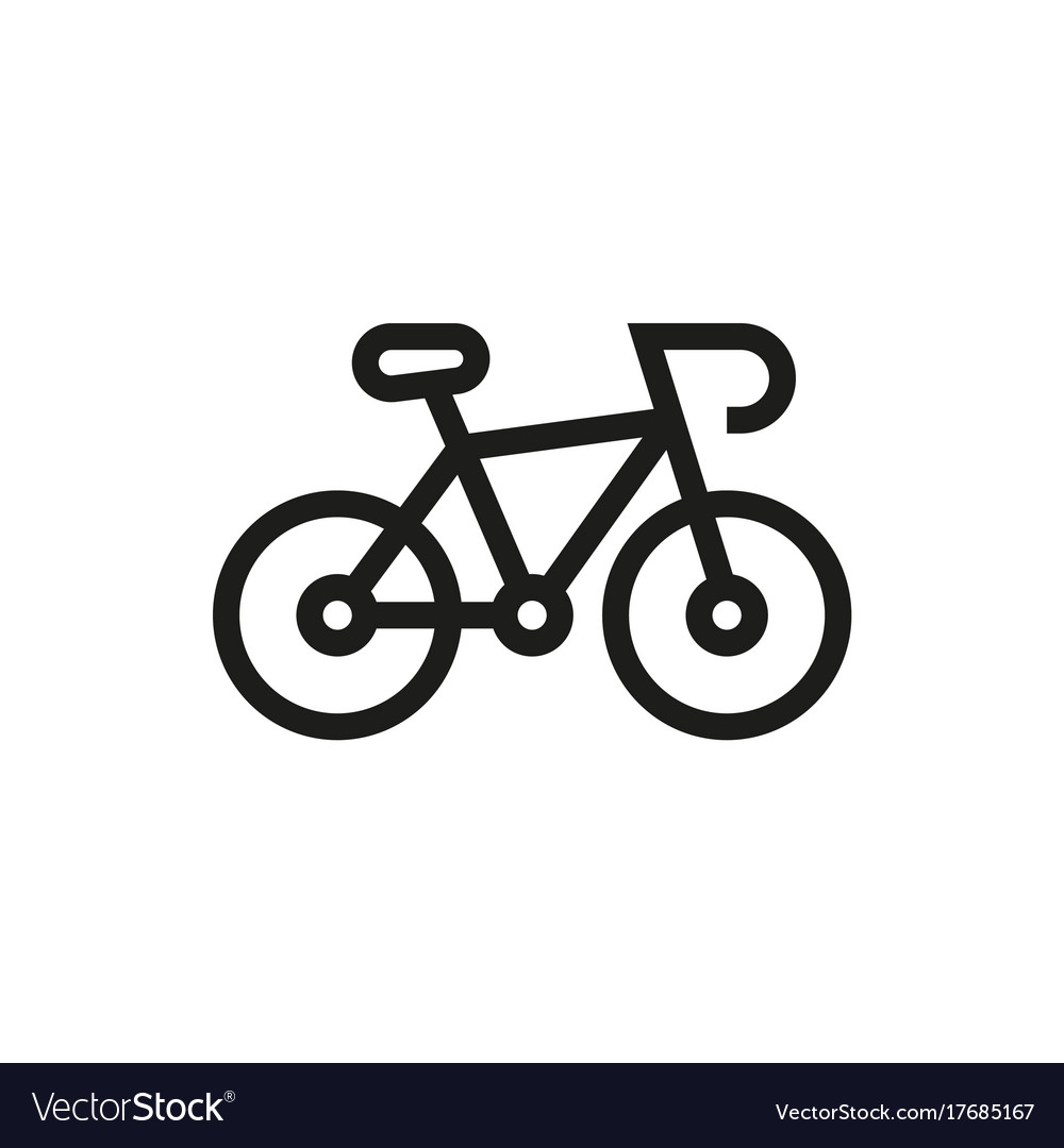 Bicycle icon on white background