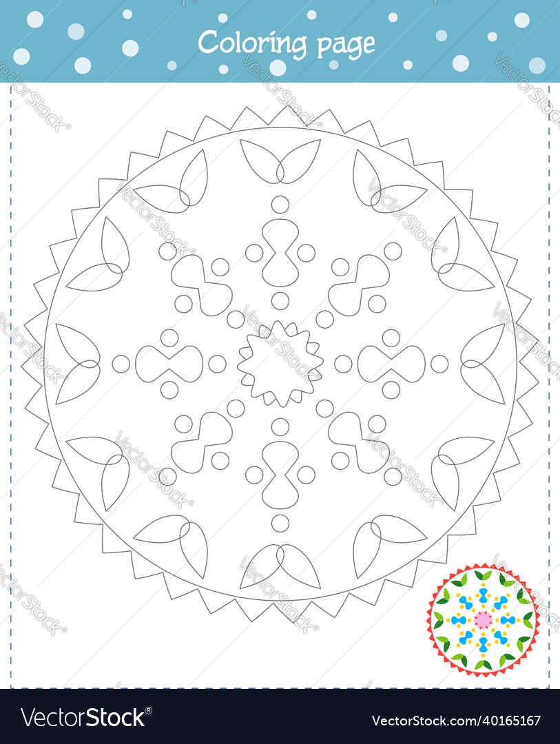 Coloring mandala for children development of f