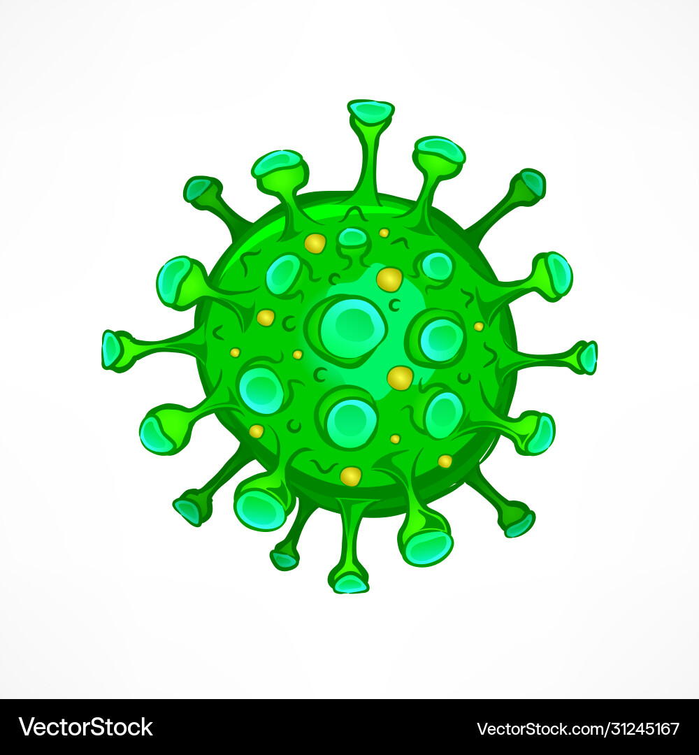 Coronavirus bacteria cell Royalty Free Vector Image