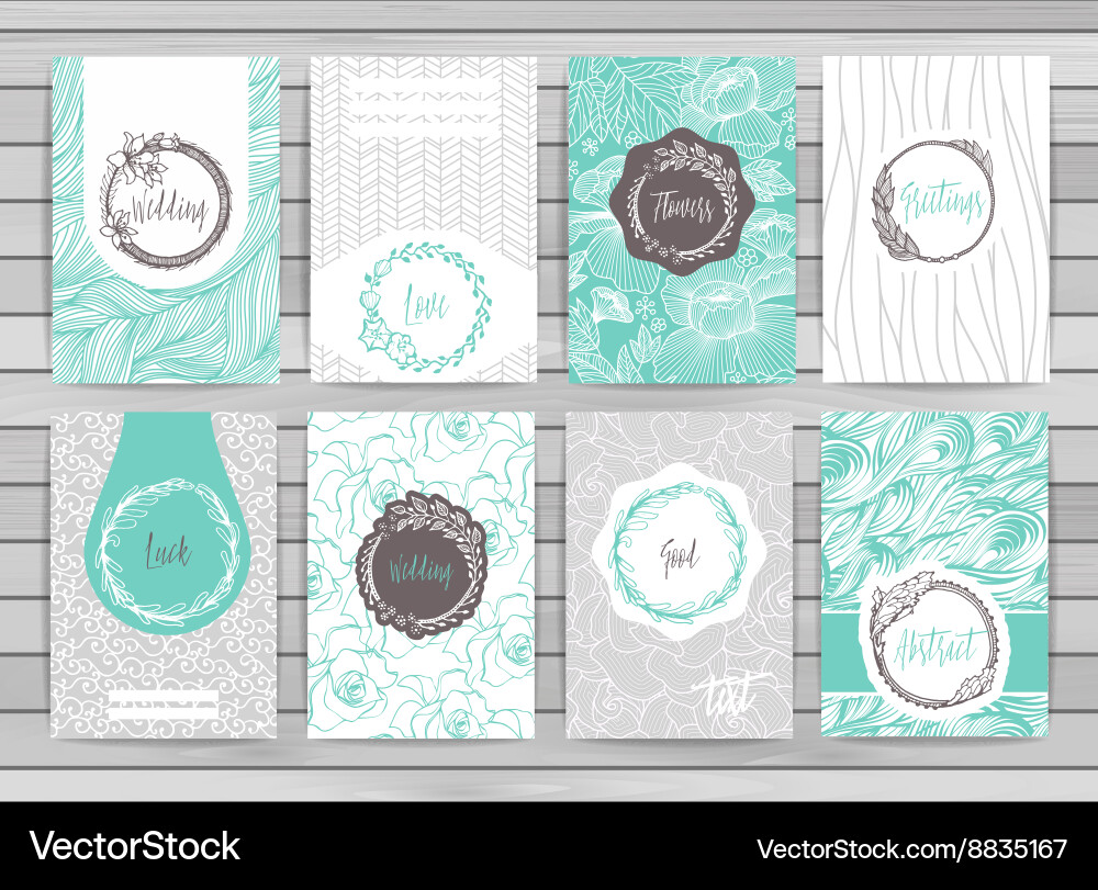Flowers cards Royalty Free Vector Image - VectorStock