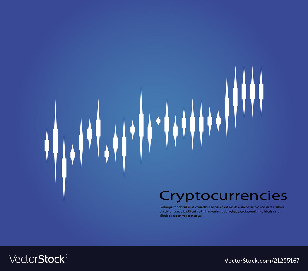 Graph of cryptocurrency graphics and analytics vector image Graph of cryptocurrency graphics and analytics