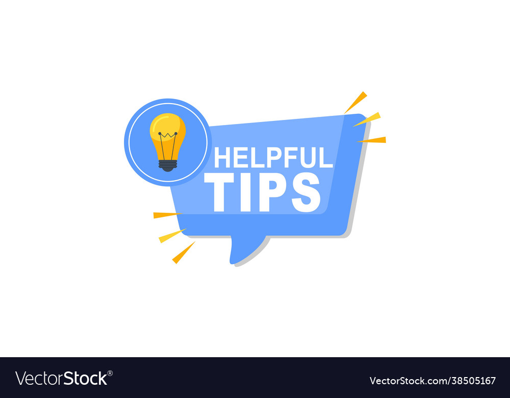 Helpful tips concept in flat style Royalty Free Vector Image