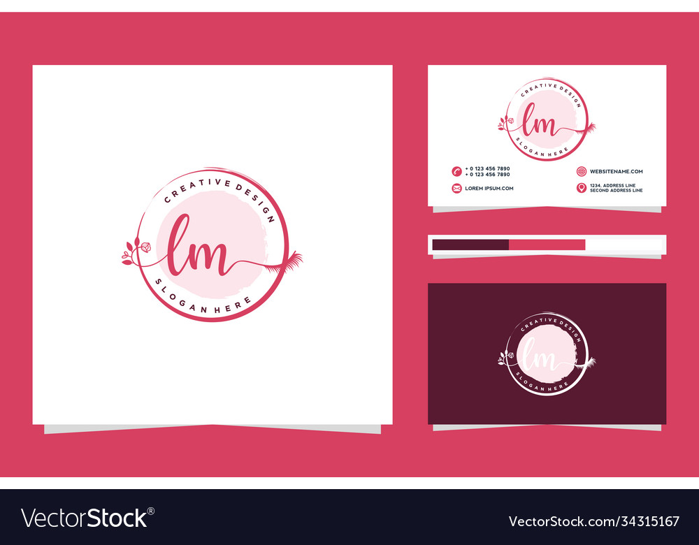 Initial lm feminine logo collections and business