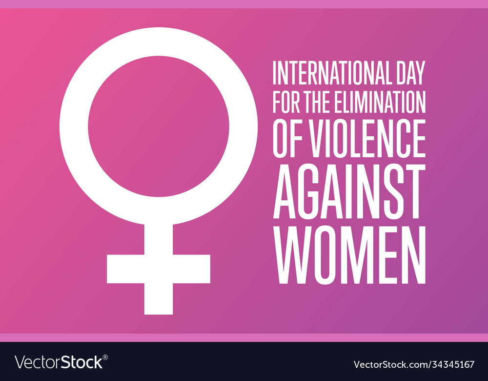 International day for elimination violence Vector Image