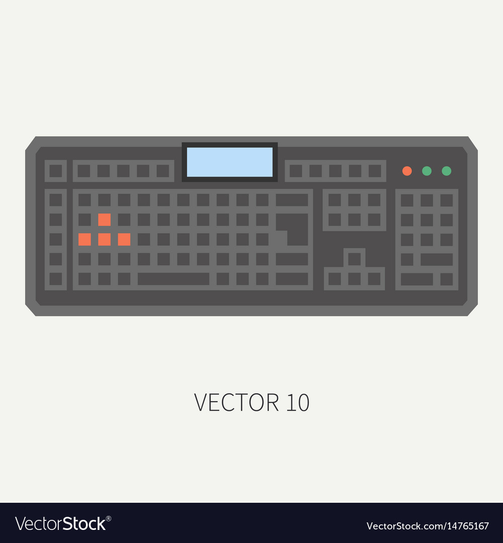 Plain flat color computer part icon