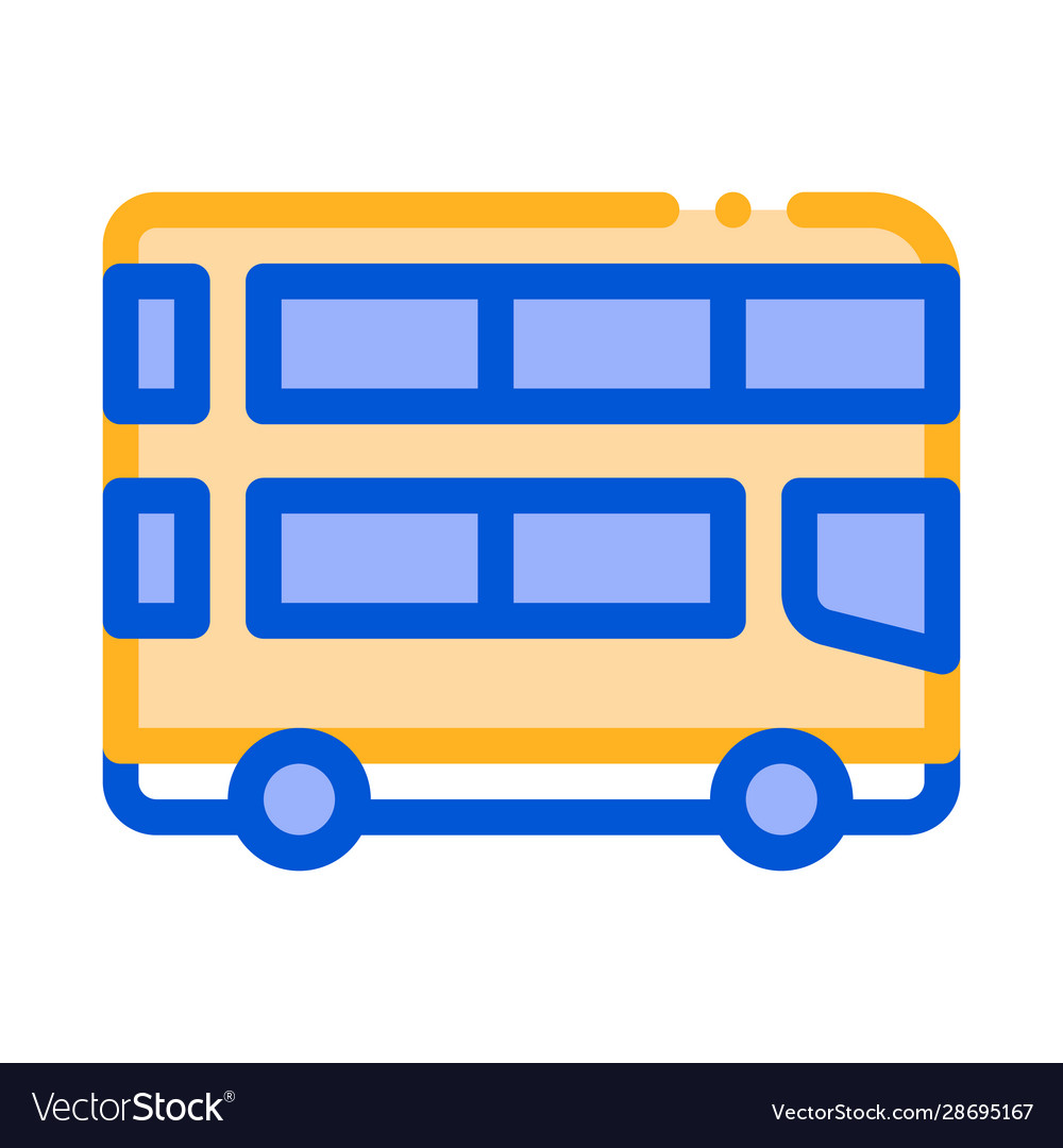 Public transport double-decker bus icon