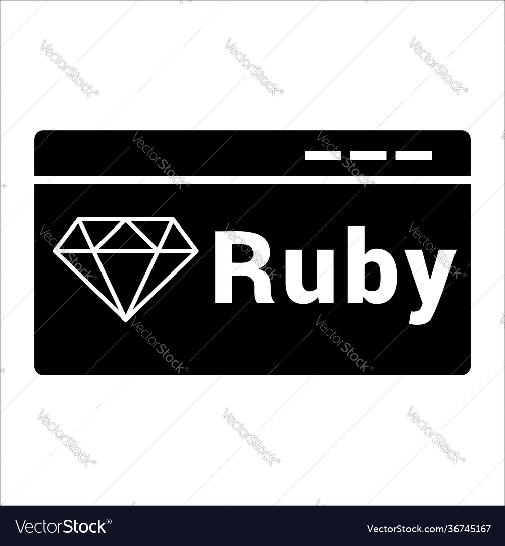 Ruby code icon isolated on white background