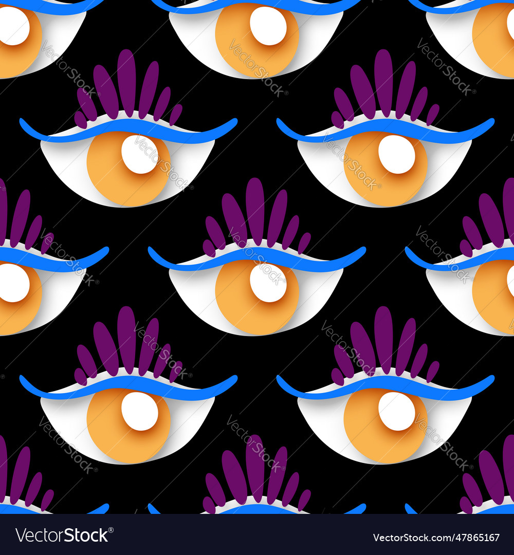 Seamless pattern with psyhodelical print vector image Seamless pattern with psyhodelical print