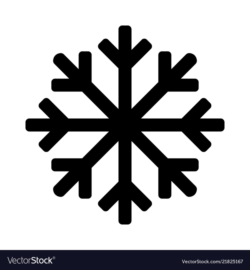 Download Snowflake icon or logo christmas and winter theme Vector Image