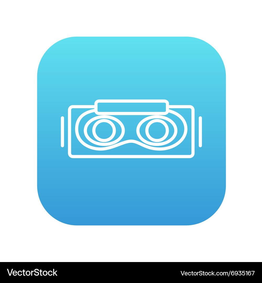 Virtual reality headset line icon Royalty Free Vector Image