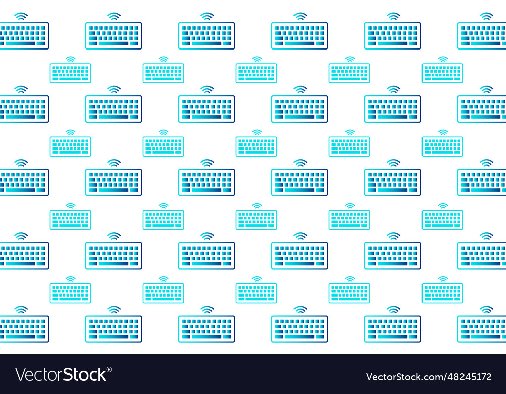 Abstract wireless computer keyboard pattern vector image Abstract wireless computer keyboard pattern