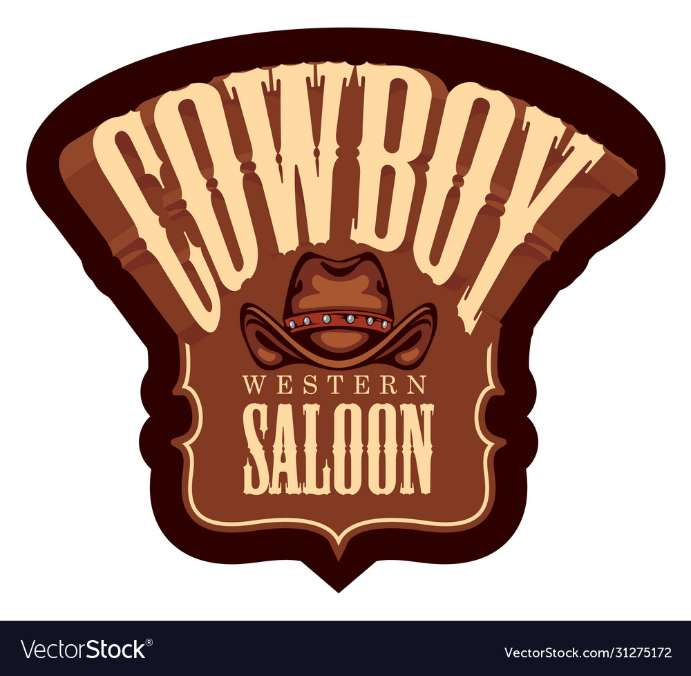 Banner or emblem for a cowboy rodeo show Vector Image