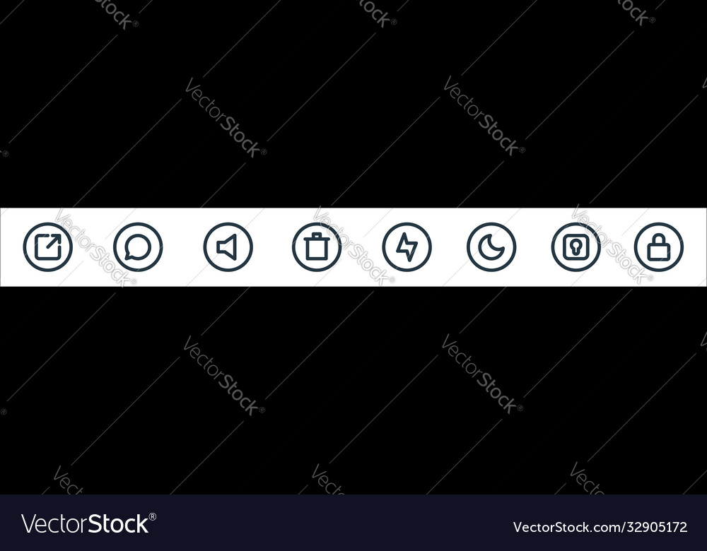 Basic ui line icons linear set quality vector image Basic ui line icons linear set quality
