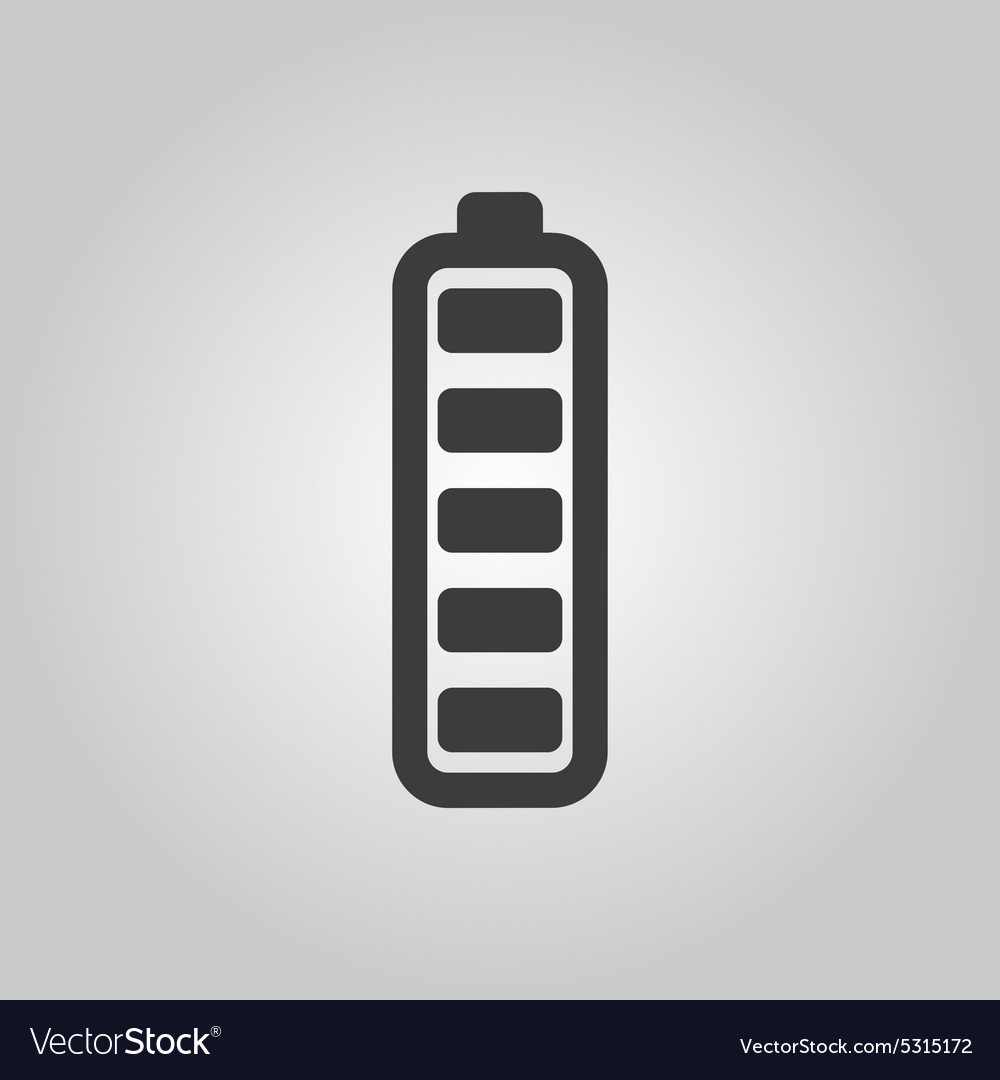 Battery icon accumulator symbol flat