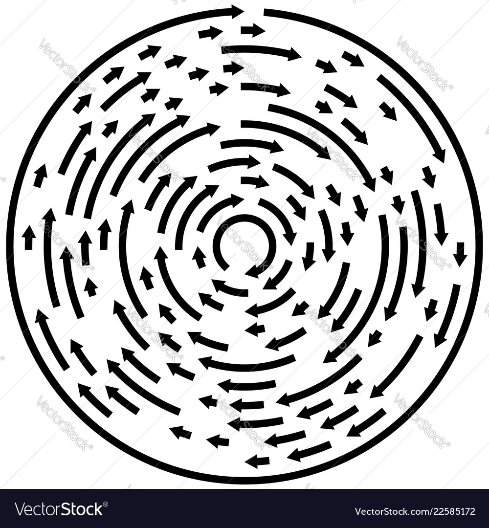 Circular concentric arrows cyclic cycle vector image Circular concentric arrows cyclic cycle