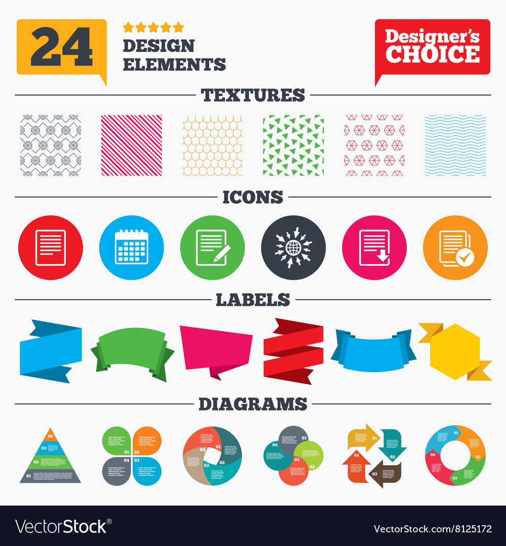Document icons download file and checkbox