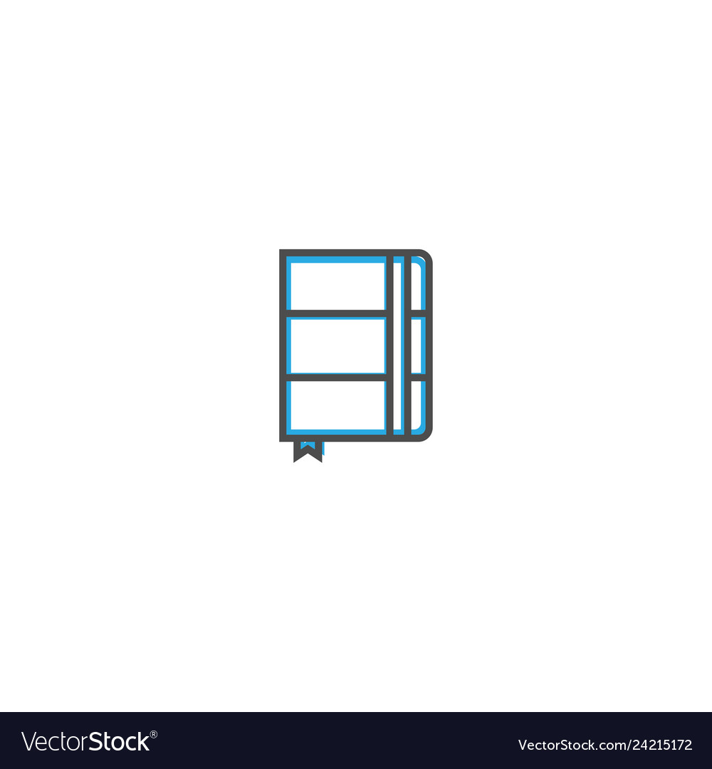 Notebook icon design essential vector image Notebook icon design essential