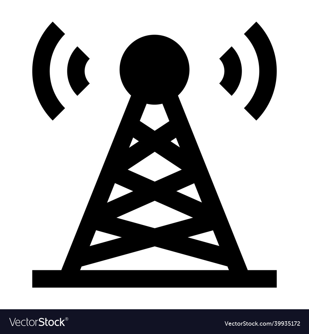 Radio tower Royalty Free Vector Image - VectorStock