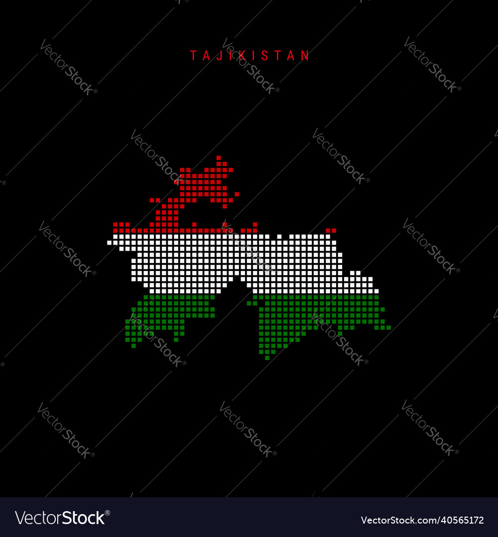 Square dots pattern map of tajikistan tajik