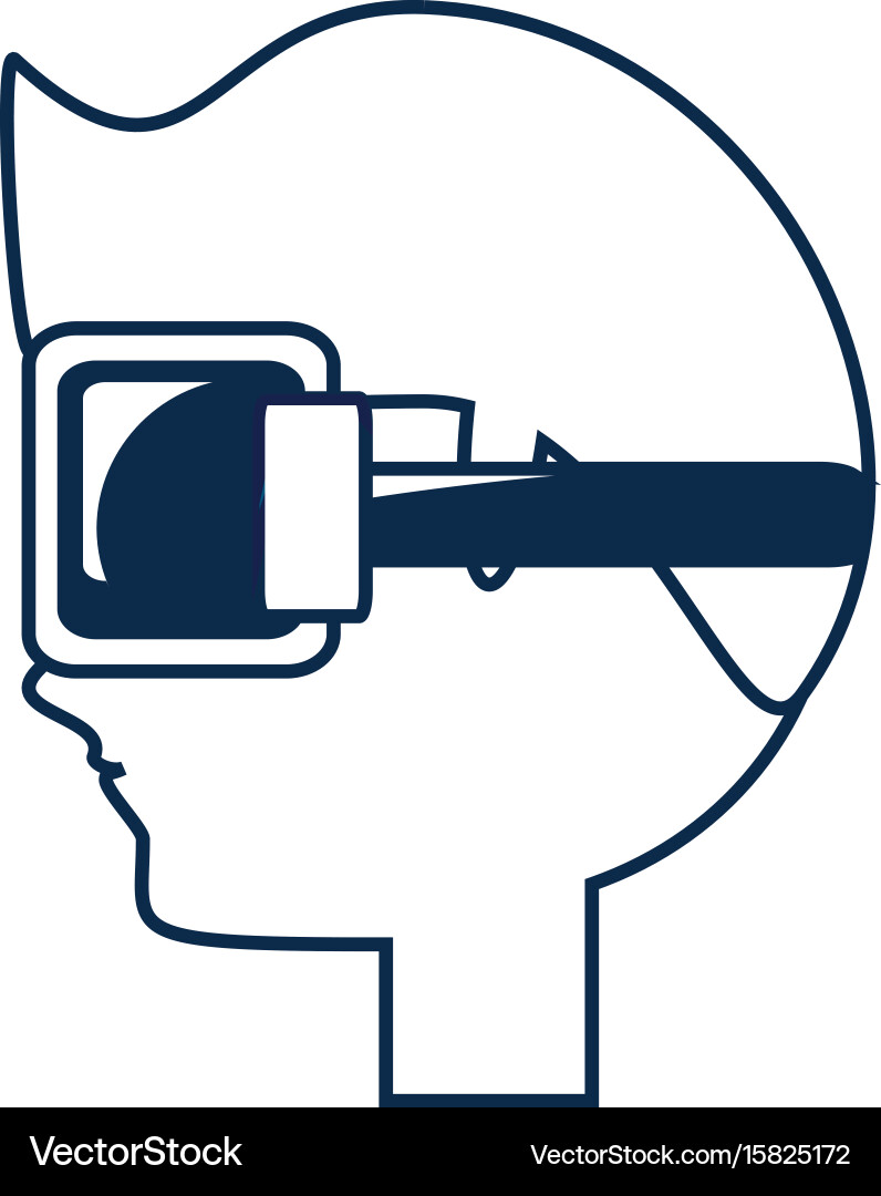 Virtual reality technology Royalty Free Vector Image