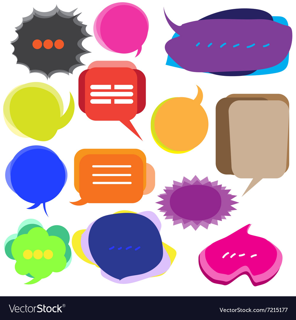 0108 speech bubbles Royalty Free Vector Image - VectorStock